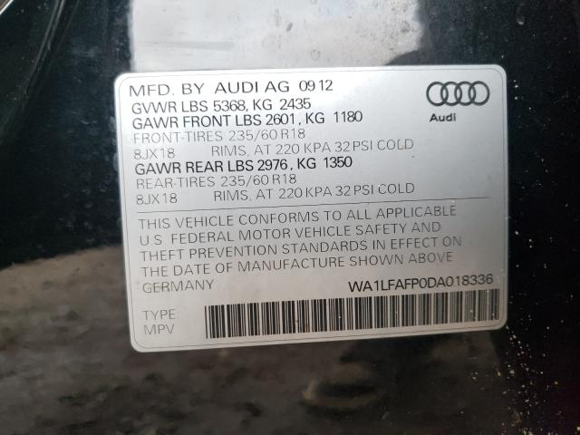 2013 AUDI Q5 PREMIUM WA1LFAFP0DA018336