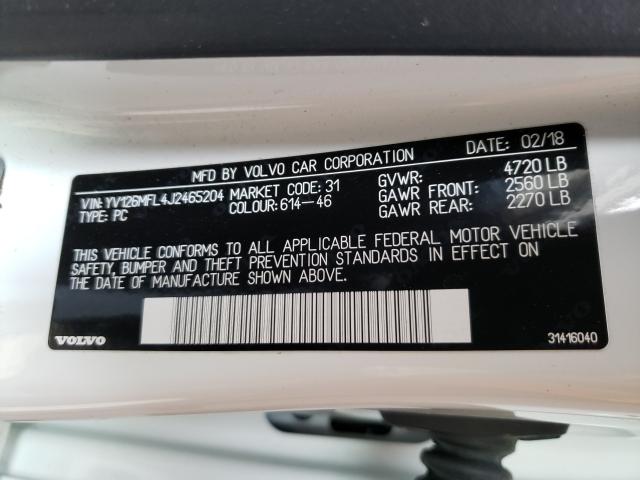 2018 VOLVO S60 DYNAMI YV126MFL4J2465204