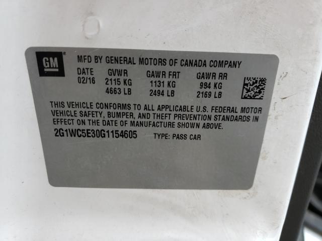 2016 CHEVROLET IMPALA LIM - 2G1WC5E30G1154605