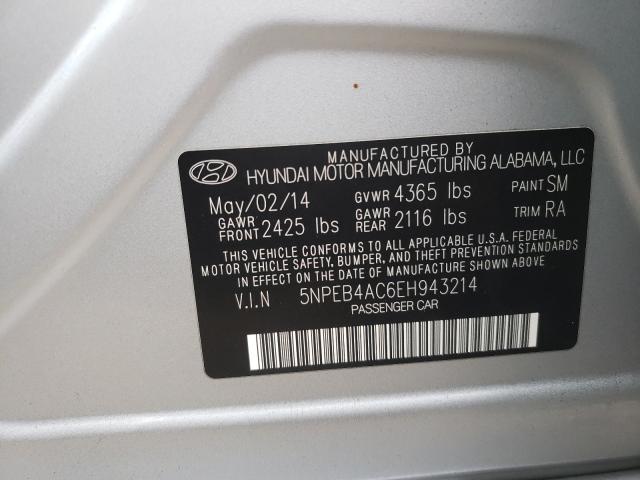 2014 HYUNDAI SONATA GLS 5NPEB4AC6EH943214