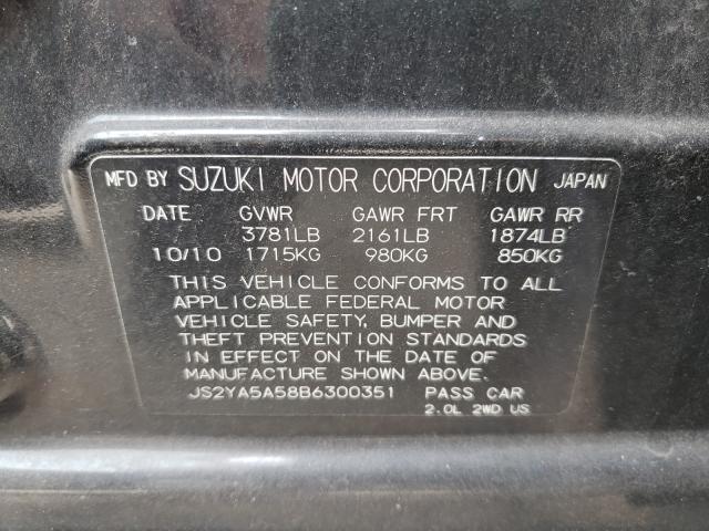 2011 SUZUKI SX4 JS2YA5A58B6300351
