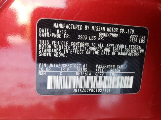 2012 NISSAN LEAF SV JN1AZ0CP8CT027181