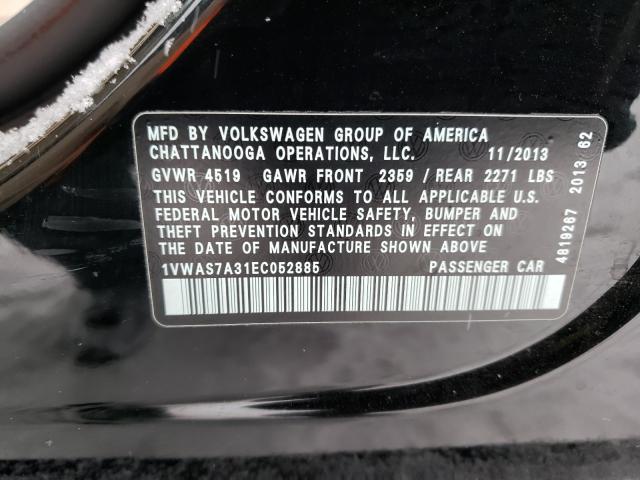 2014 VOLKSWAGEN PASSAT 1VWAS7A31EC052885