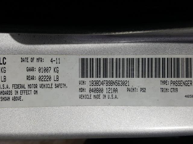 2011 DODGE AVENGER EX 1B3BD4FB9BN563021