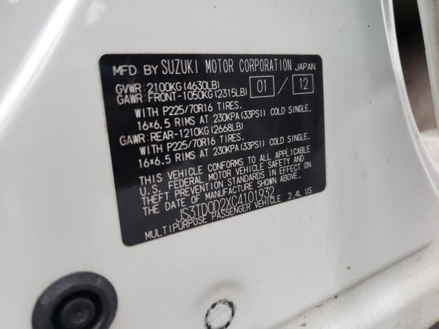 2012 SUZUKI GRAND VITA JS3TD0D2XC4101932