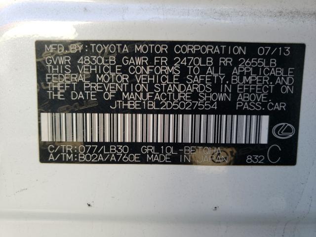 2013 LEXUS GS 350 JTHBE1BL2D5027554