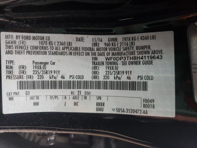 2017 FORD FOCUS RS WF0DP3TH8H4119643