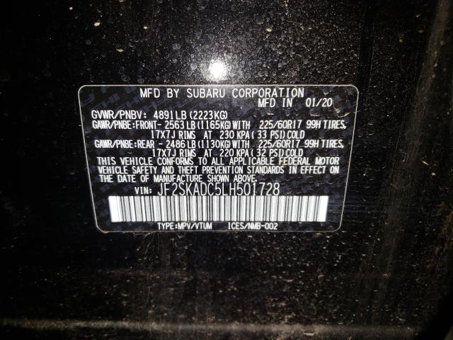 2020 SUBARU FORESTER JF2SKADC5LH501728