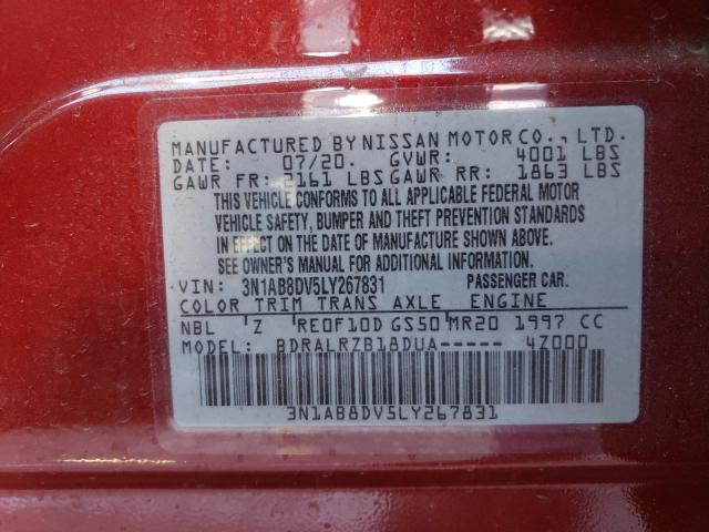 2020 NISSAN SENTRA SR 3N1AB8DV5LY267831