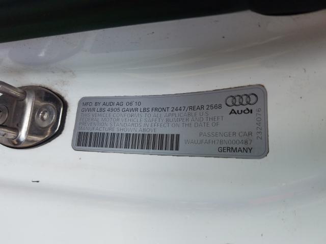 2011 AUDI A5 PREMIUM WAUJFAFH7BN000487