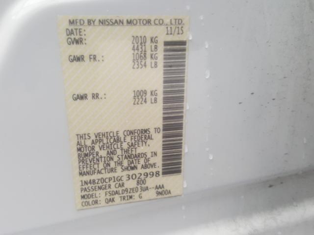2016 NISSAN LEAF SV 1N4BZ0CP1GC302998