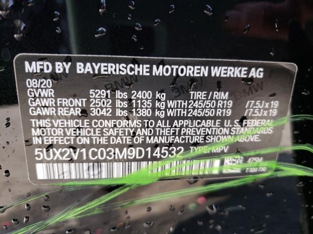 2021 BMW X4 XDRIVE3 5UX2V1C03M9D14532