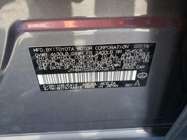 2016 LEXUS IS 200T - JTHBA1D24G5032615