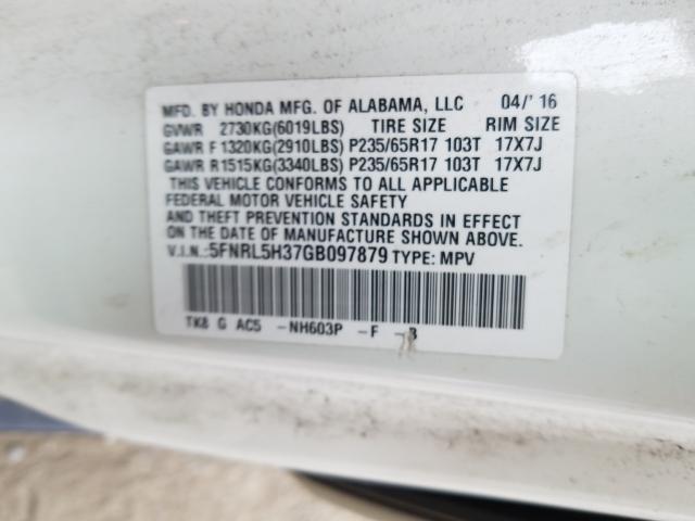 2016 HONDA ODYSSEY SE 5FNRL5H37GB097879