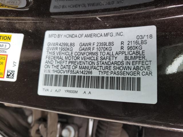 2018 HONDA ACCORD EXL - 1HGCV1F55JA142266