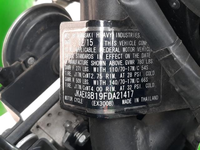 2015 KAWASAKI EX300 B JKAEX8B19FDA21417