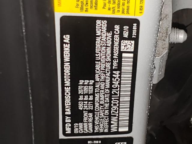 2020 MINI COOPER JOH WMWJZ9C01L2L94544
