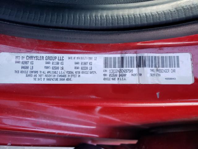 2012 DODGE AVENGER SE 1C3CDZAG5CN287509