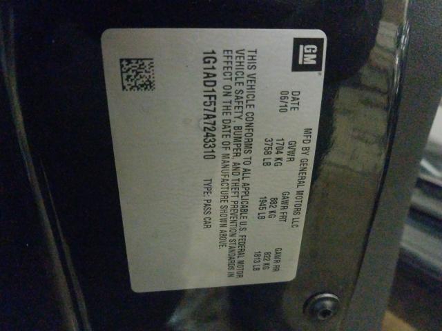 2010 CHEVROLET COBALT 1LT 1G1AD1F57A7243310
