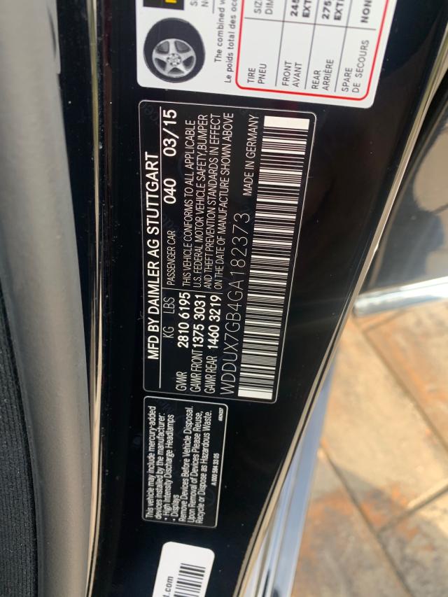 2016 MERCEDES-BENZ S MERCEDES WDDUX7GB4GA182373