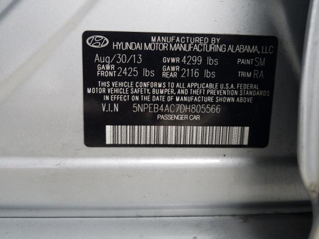 2013 HYUNDAI SONATA GLS - 5NPEB4AC7DH805566