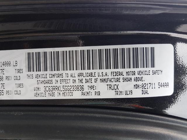 2016 RAM 3500 LONGH 3C63RRKL5GG233836