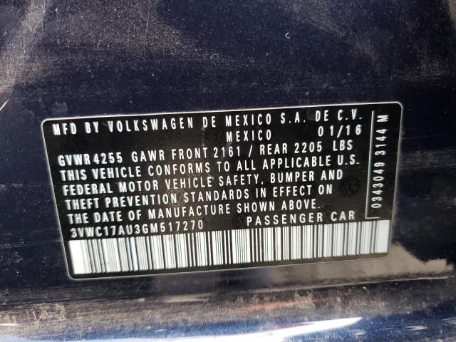 2016 VOLKSWAGEN GOLF SPORT 3VWC17AU3GM517270