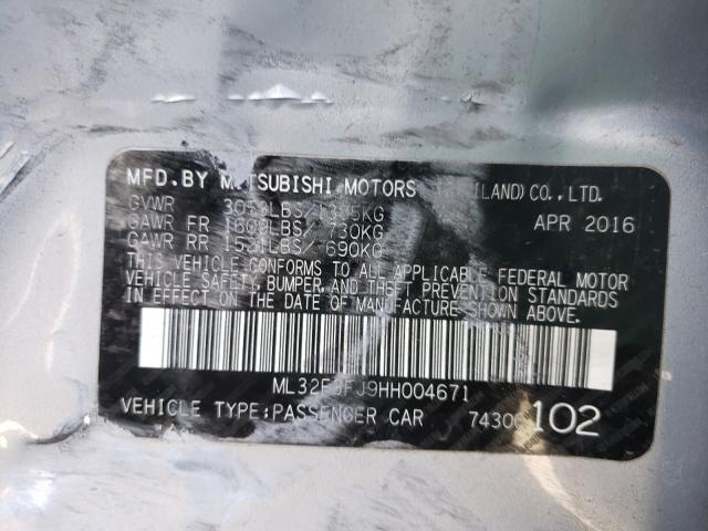 2017 MITSUBISHI MIRAGE G4 ML32F3FJ9HH004671
