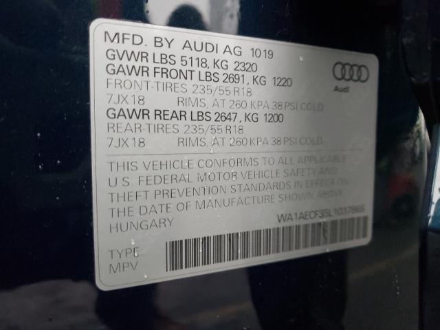 2020 AUDI Q3 WA1AECF35L1037868