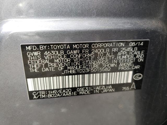 2015 LEXUS IS 350 JTHBE1D23F5015582