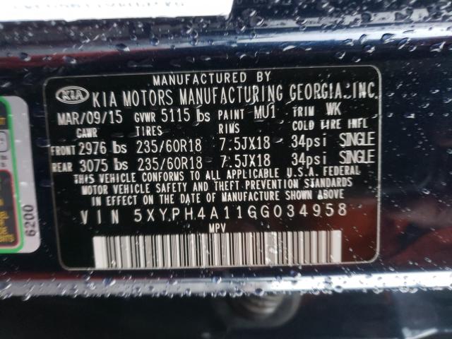 2016 KIA SORENTO EX - 5XYPH4A11GG034958