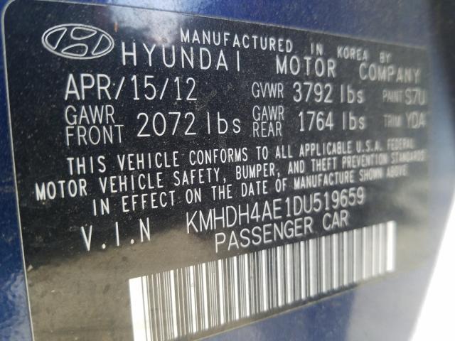 2013 HYUNDAI ELANTRA GL - KMHDH4AE1DU519659