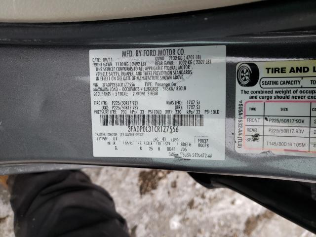 2012 FORD FUSION HYB 3FADP0L31CR177556