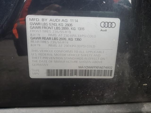 2015 AUDI Q5 TDI PRE WA1CMAFPXFA074602