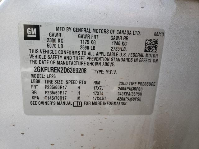 2013 GMC TERRAIN SL 2GKFLREK2D6389208