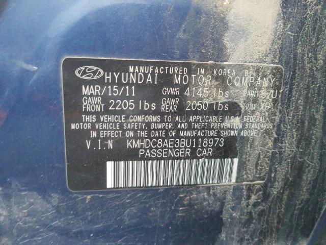 2011 HYUNDAI ELANTRA TO KMHDC8AE3BU118973