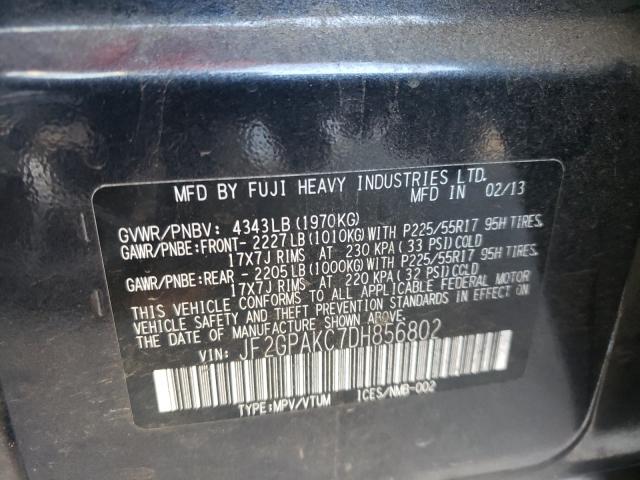 2013 SUBARU XV CROSSTR JF2GPAKC7DH856802