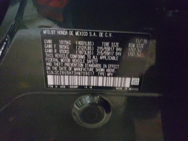 2017 HONDA HR-V EXL 3CZRU5H73HM709017