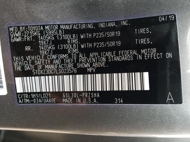 2020 TOYOTA SIENNA SE 5TDXZ3DC7LS023576