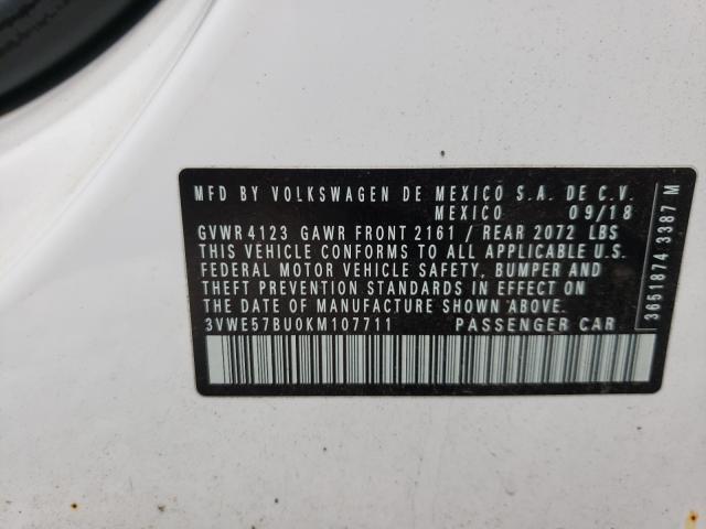 2019 VOLKSWAGEN JETTA 3VWE57BU0KM107711