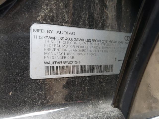 2014 AUDI A4 PREMIUM WAUFFAFL6EN021345