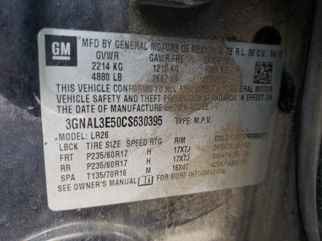 2012 CHEVROLET CAPTIVA SP 3GNAL3E50CS630395