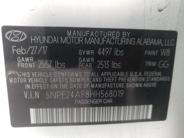 2017 HYUNDAI SONATA 5NPE24AF8HH568019