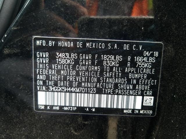 2019 HONDA FIT LX 3HGGK5H44KM701123