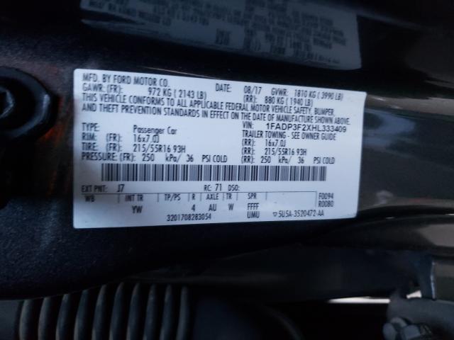 2017 FORD FOCUS SE - 1FADP3F2XHL333409