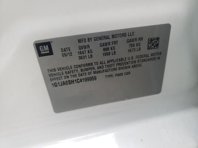 2012 CHEVROLET SONIC 1G1JA6SH1C4199959