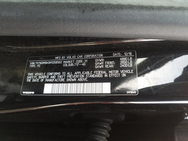2017 VOLVO V60 PREMIE YV140MSK0H1358562