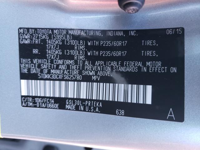 2015 TOYOTA SIENNA LE - 5TDKK3DCXFS625780