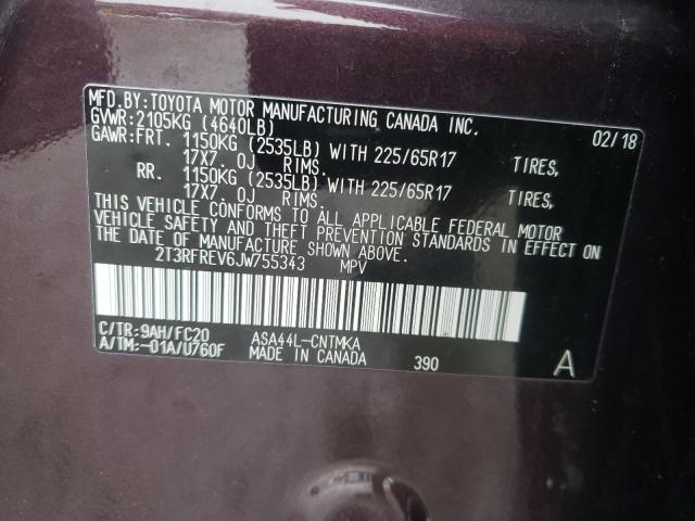 2018 TOYOTA RAV4 ADVEN 2T3RFREV6JW755343