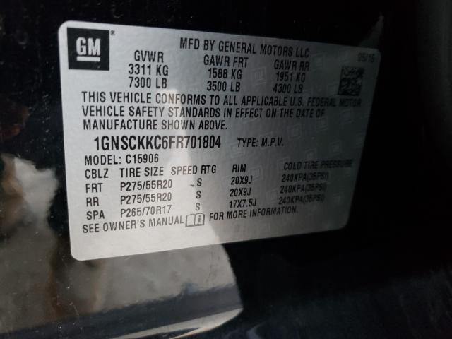 2015 CHEVROLET SUBURBAN C 1GNSCKKC6FR701804